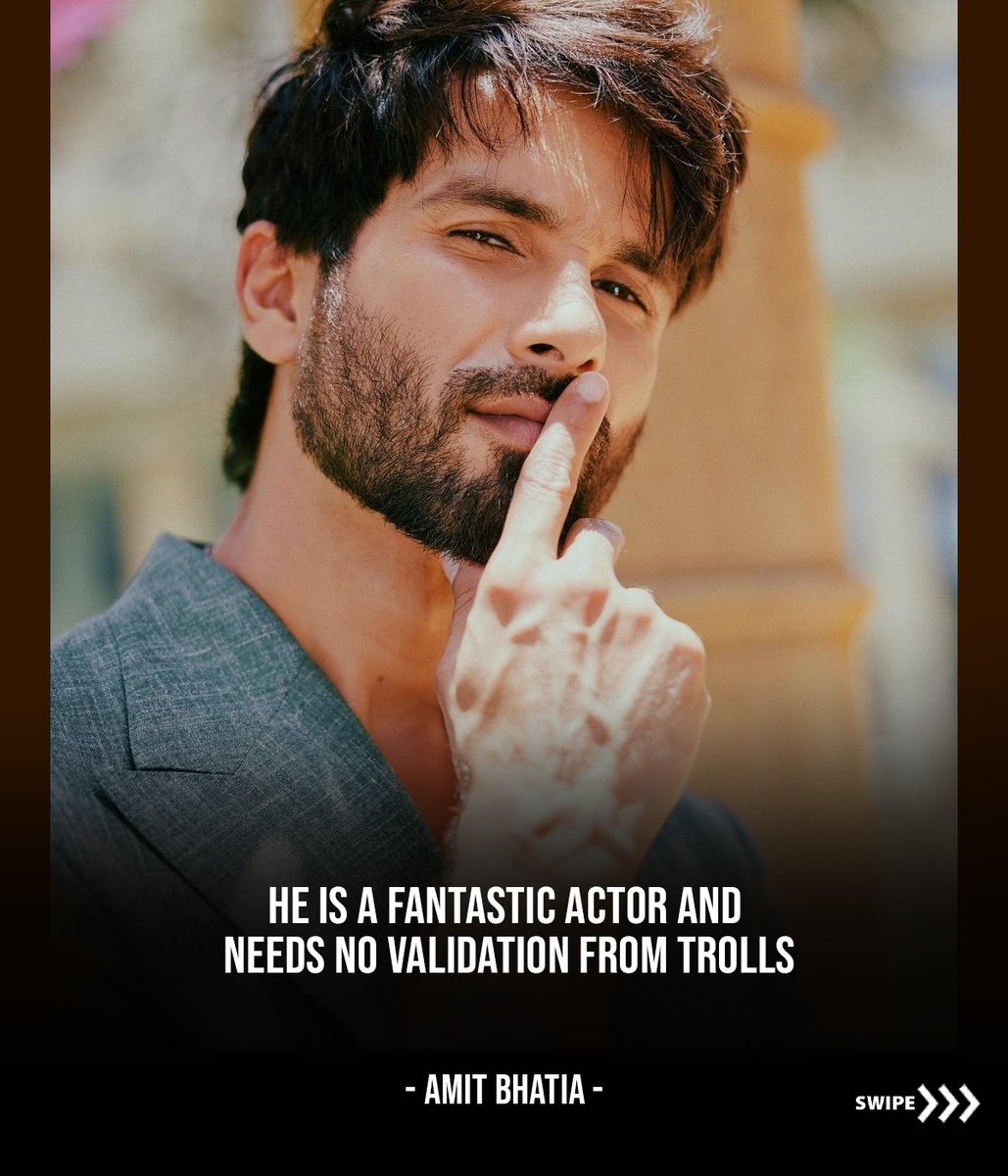 amitbhatia1509's tweet photo. Shahid Kapoor Claps Back at Trolls! ✨
"Shahid Kapoor just set the record straight—trolls need some aukat before speaking!
🙌 A phenomenal actor who needs no validation, reminding everyone: respect art, skip unnecessary trolling. 💥
#ShahidKapoor #NoToTrolls #RespectArt #BollywoodStar #ActorWithClass #CelebrityWisdom"