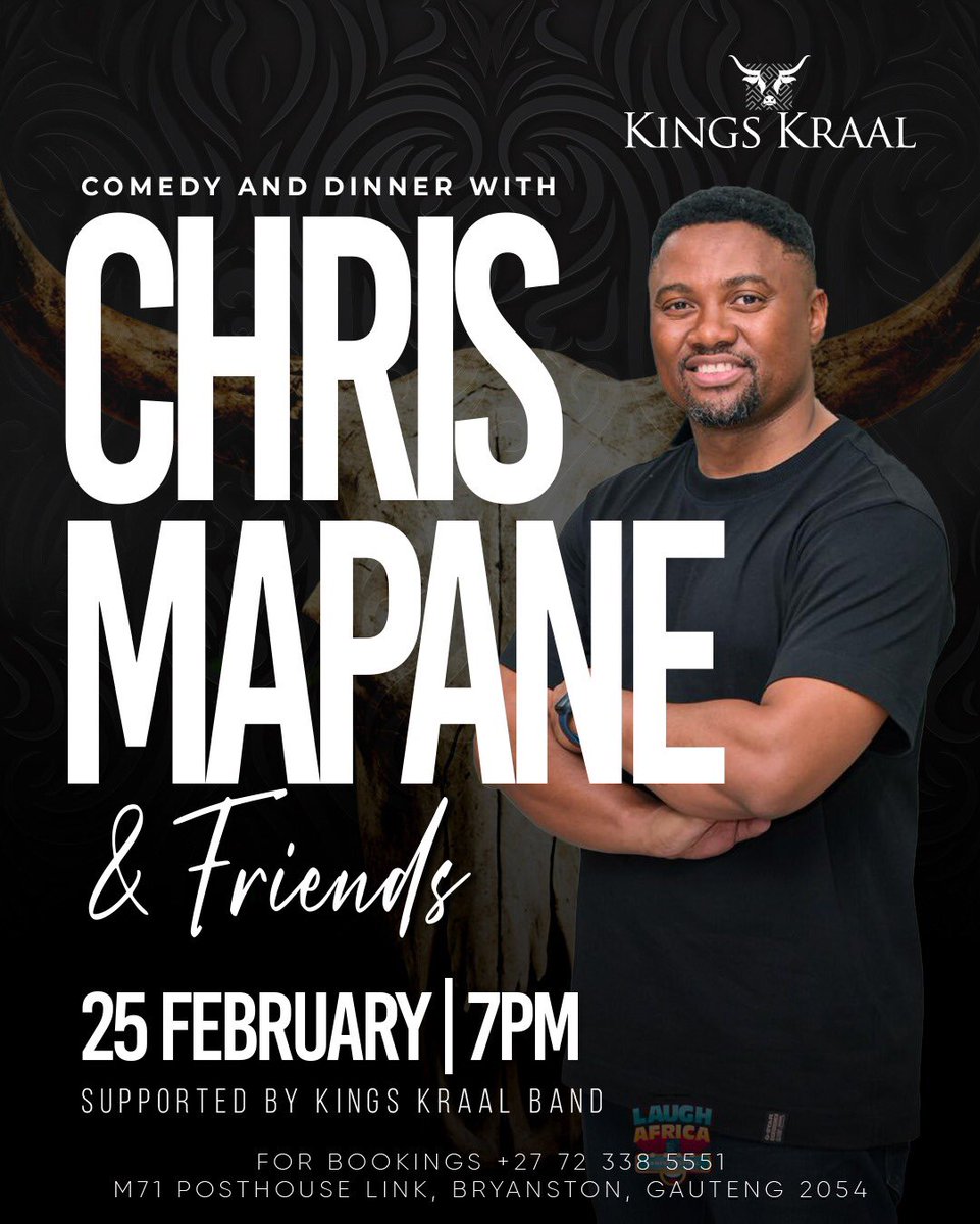 [Comedy Event] What’s for Dinner? Join Comedy and Dinner featuring Comedian Chris Mapane and Friends. Don’t be late for dinner - <a href="/NoJokesComedy/">NoJokesComedy On DEMAND</a>