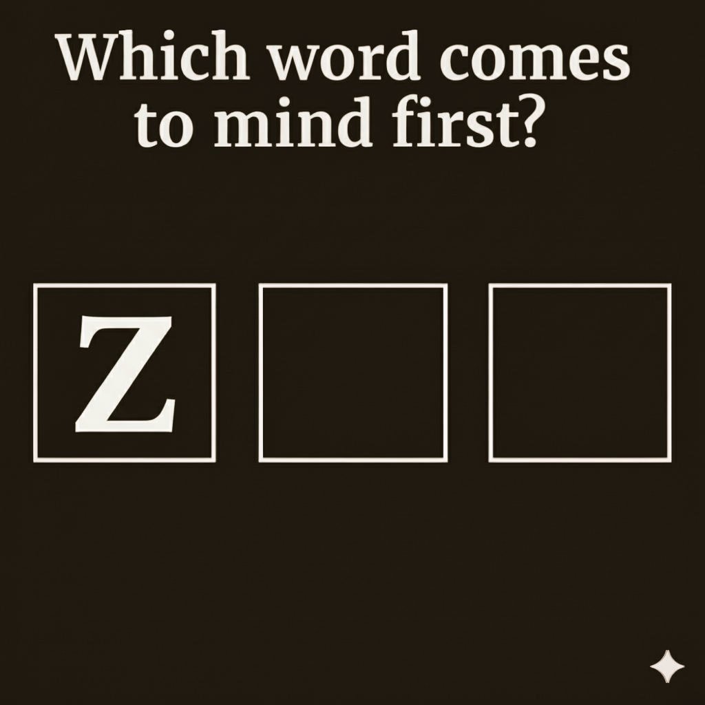 Which word comes to mind first?