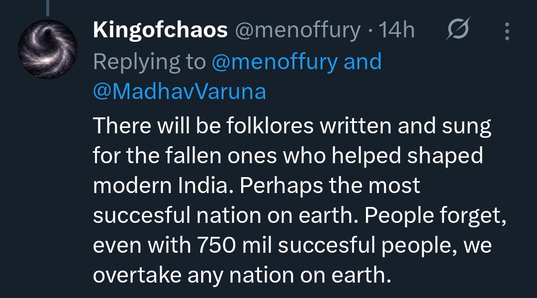 look at the comments under the post on privatisation of water

until the indian middle class doesn't stop sucking up to power and until they stand with the masses and advocate for their interests, there's no way we are getting out of the fucking mess we are in rn