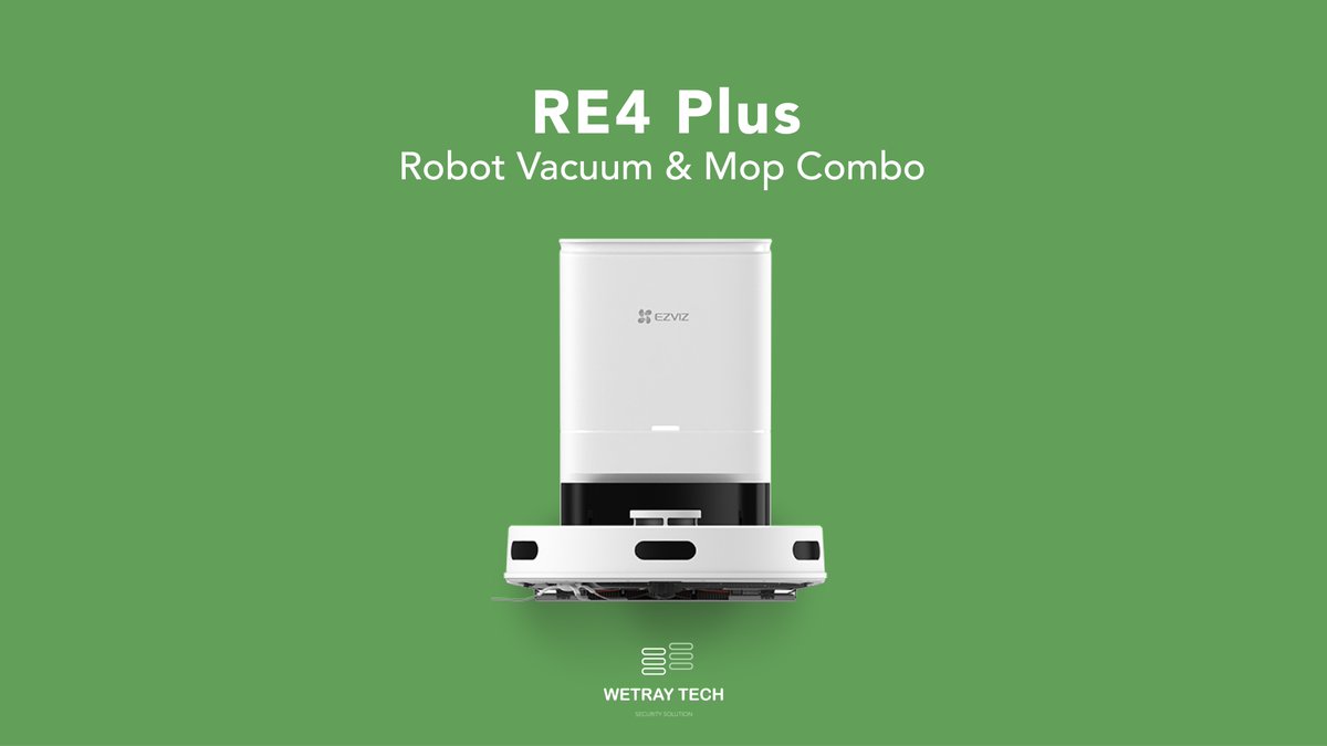 WetrayT's tweet photo. Say goodbye to daily chores with #EZVIZ RE4 Plus. Self-emptying up to 90 days, 4000 Pa suction, smart LiDAR mapping, and mop function keep floors spotless with minimal effort. 

Clean smarter, not harder.💪

#SmartCleaning #RobotVacuum https://t.co/Pns6AxlAki