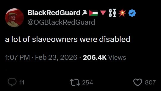slaveowner with Tourette's telling all his slaves to take the day off and how he appreciates all the hard work they've been doing