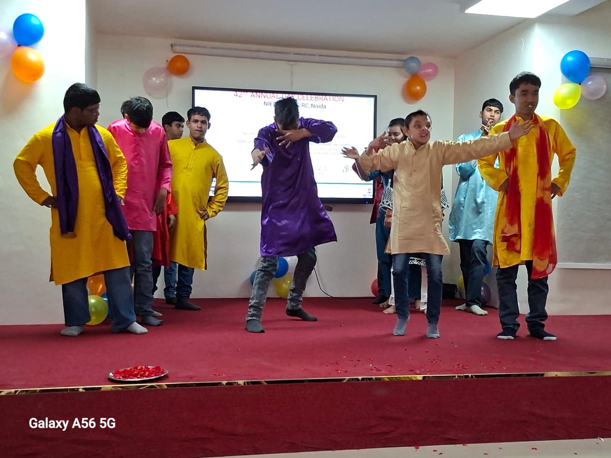 niepidmsecnoida's tweet photo. #NIEPID-MSEC and #NIEPID,RC-Noida jointly celebrated the 42nd Annual Day of #NIEPID in the premises on 23.02.2026 with  grand cultural program ,drawing  participation from the students of MSEC , MIPS and RC NOIDA  children,  students of long term courses .  #niepidmsecnoida https://t.co/33ZGKOeFNh