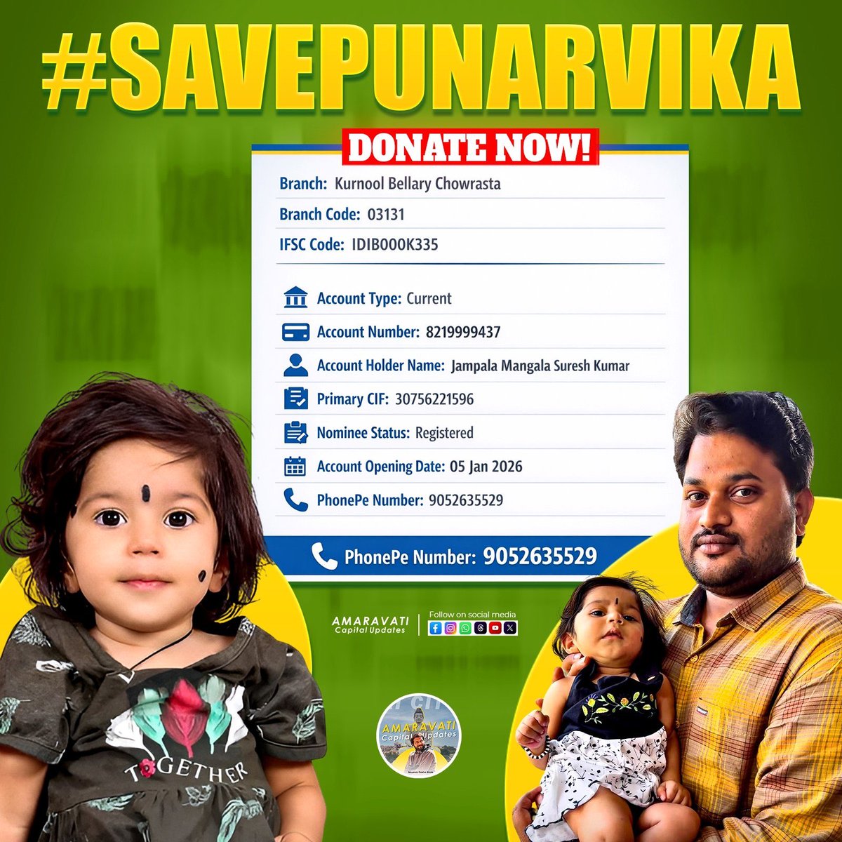 Atleast Retweet this Post  and Trend this tag #SavePunarvika
1 Injection = 1Cr