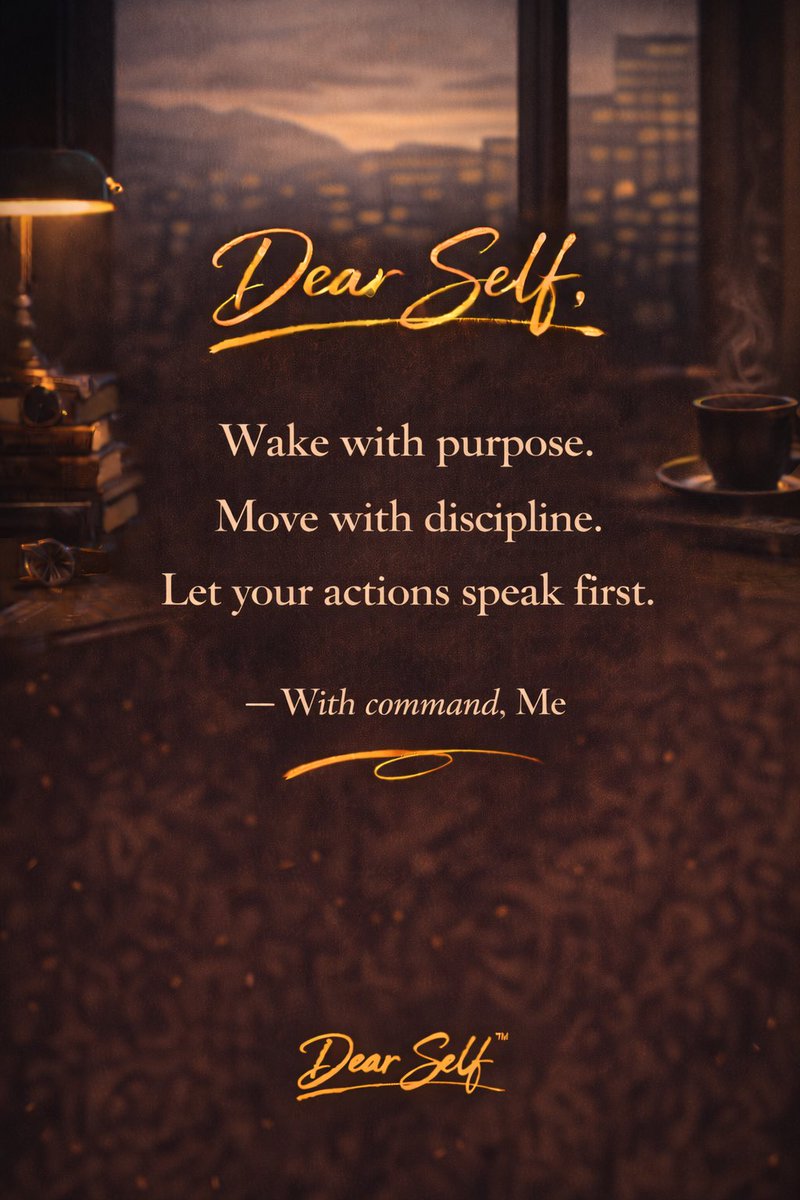 Sampee24_7's tweet photo. Control the morning. Control the day.

#DearSelf #MorningCommand #DisciplinedMindset #IntentionalLiving #SelfLeadership #CalmExecution #StructuredFocus #SilentProgress #BuiltWithDiscipline https://t.co/WMWYR5i0nF