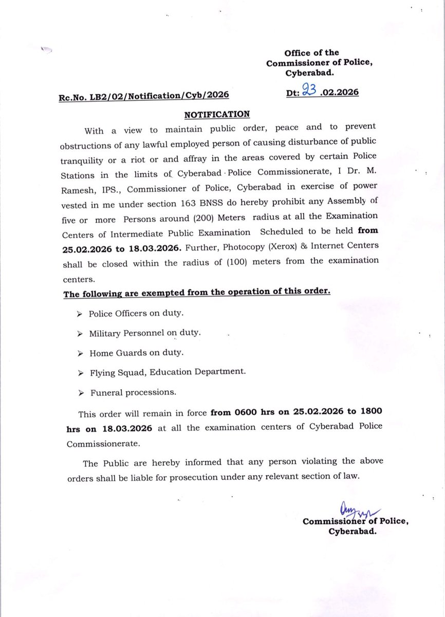 Cyberabad Police tweet media