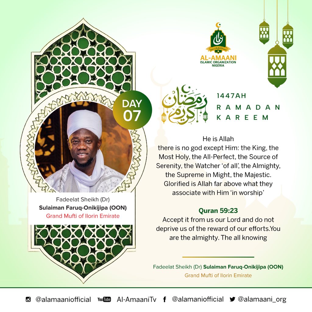 Sheikh Sulaiman Faruq Onikijipa (@alamaani_org) on Twitter photo 