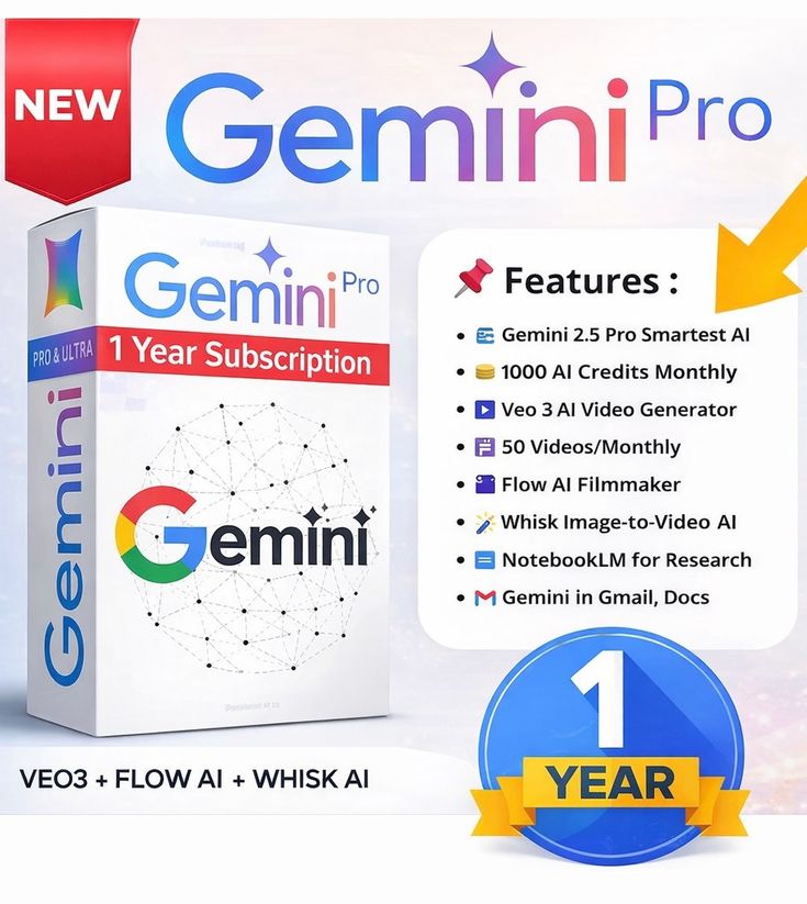 🚨 Gemini Pro 1 Year Giveaway! 🚨

✨ Gemini 2.5 Pro
💰 1000 AI Credits/Month
🎬 Veo 3 + Flow AI + Whisk
📚 NotebookLM
📩 Gmail &amp; Docs Integration

To Enter:
1️⃣ Follow
2️⃣ Like &amp; RT
3️⃣ Comment “ Send ”

⏳ 48 Hours Only.