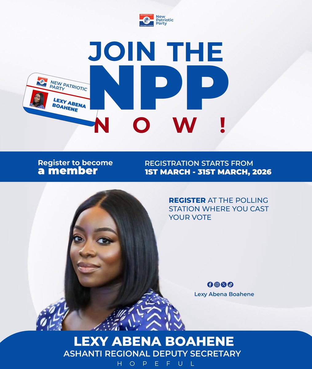 The best Party for Ghana! Join us and let’s work towards a better Ghana.