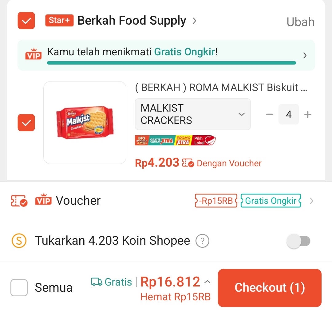 RacunBelanja's tweet photo. Rekomendasi checkout voucher ShopeeVIP 

Roma Malkist
https://t.co/nyoMh5tEQz https://t.co/ypxRRuILdq