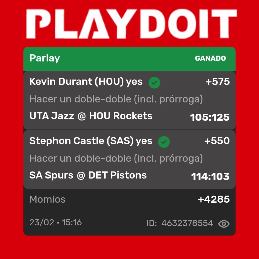RevolverBets's tweet photo. Hace 2 días golpeamos un +2200 público y ahora golpeamos un +800 público.

#AllFire
Kevin Durant Double Double +800 ✅

Nomas con 1 jugada no se ocupa más 🤫 nomas pa que sepan alavrg 

Regalaré 2222$ entre la gente que comente y de ❤️🔁 https://t.co/9I6MTgARYt