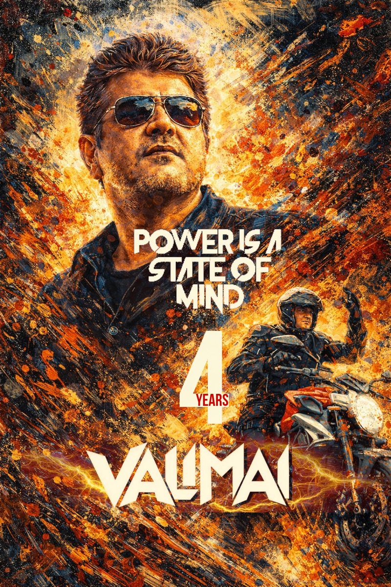 Power Is A State Of Mind 💪🏻

#AjithKumar
#4YearsOfValimai