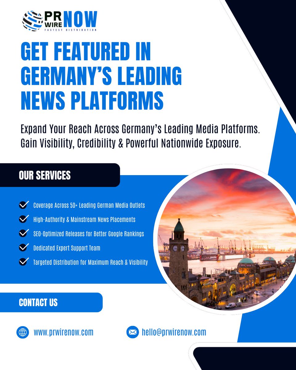 FastestPress's tweet image. Want your news featured in Germany’s top media? 🇩🇪📰
Get high-authority placements and nationwide visibility with ease. 

👉 prwirenow.com/press-release-…

#GermanyPR #MediaExposure #PressRelease #PRWireNOW #BrandGrowth