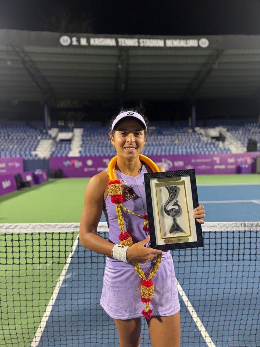 ONGC_'s tweet photo. Another week. Another final. Another proud chapter. 🎾
Consistency at the highest level continues as #PrideOfONGC @ankita_champ, partnering with Priska Madelyn Nugroho 🇮🇩, finished Runners-Up in the Doubles at the @worldtennis Women's W100 Open.
The duo put up a spirited fight in a tough final against Japan’s Hiromi Abe Matsuda 🇯🇵 and Erina Shimizu 🇯🇵, showcasing grit, teamwork, and competitive excellence till the very end.
Finals after finals, #ONGCian Ankita’s journey is a testament to perseverance, discipline, and the relentless pursuit of excellence.
#YouAreEnergy #EnergyNowAndNext
