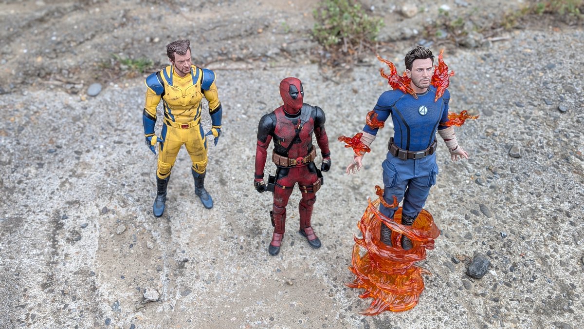 masutora02's tweet image. deadpool&amp;amp;Wolverineの
ヒューマン・トーチ届いたので外撮影〜
老けたクリエヴァの顔はけっこう似てると思うよ👍️
#ホットトイズ
#Hottoys
#deadpoolandWolverine
#オモ写