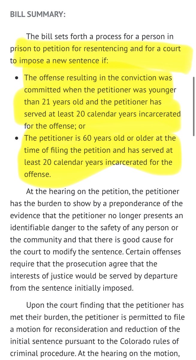 Heads up Colorado, a version of this has been introduced in the Colorado Legislature. It’s not as egregious as CA’s parole bill, but it’s a step in that direction.

SB26-115 sets out a process for resentencing if the petitioner is over 60 and has served at least 20 years. It also