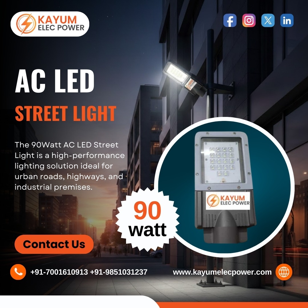 KayumPower's tweet image. Designed for high performance and durability, this energy-efficient lighting solution is perfect for urban roads, highways, and industrial areas. 

#KayumElecPower #ACLEDStreetLight #LEDStreetLight #90Watt