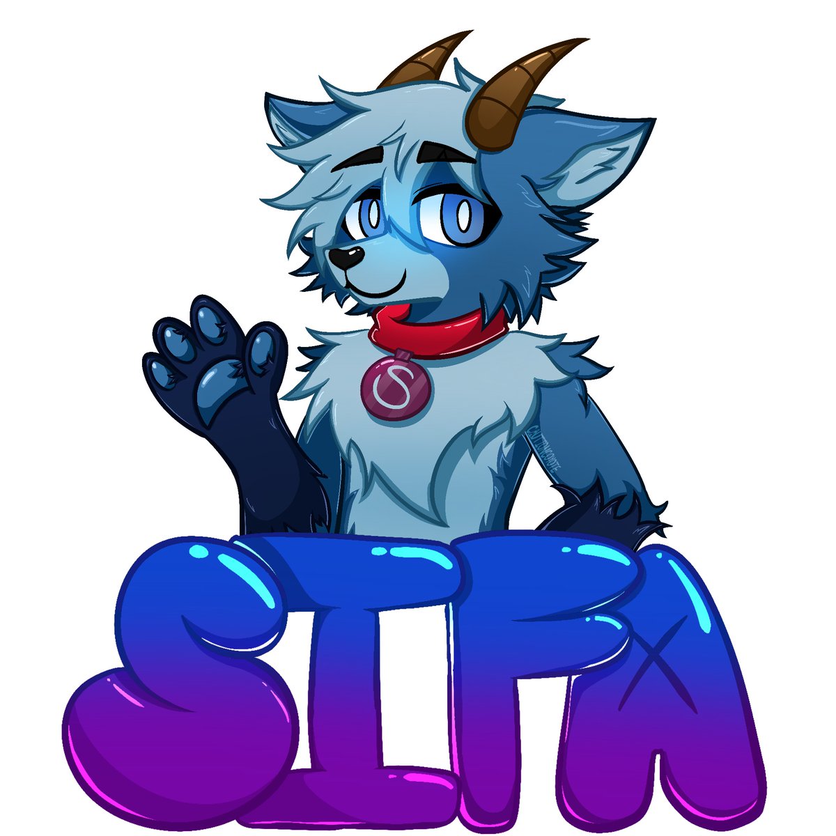This goat finally got a professional badge!!