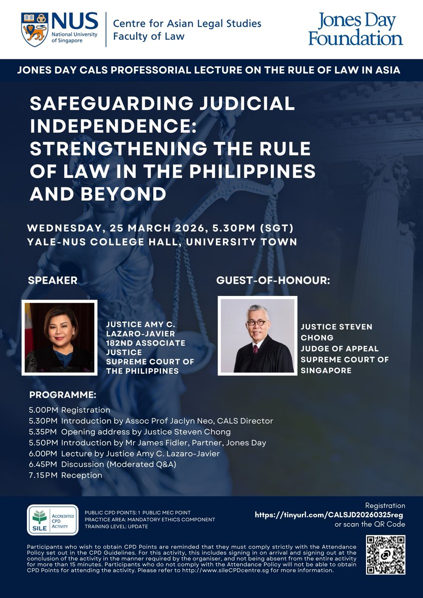 Centre for Asian Legal Studies (CALS) tweet media