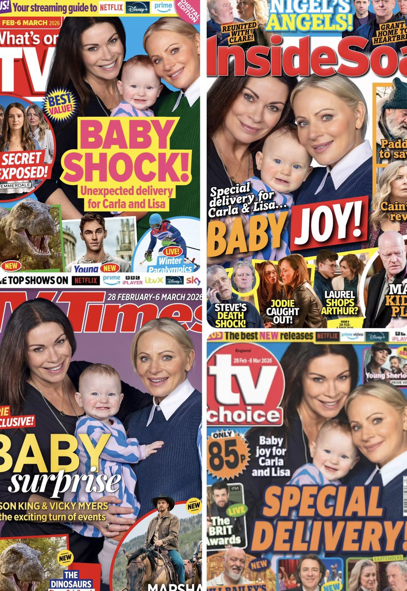 Wow… #Swarla getting the grand slam this week by landing all four magazine covers.

#Corrie