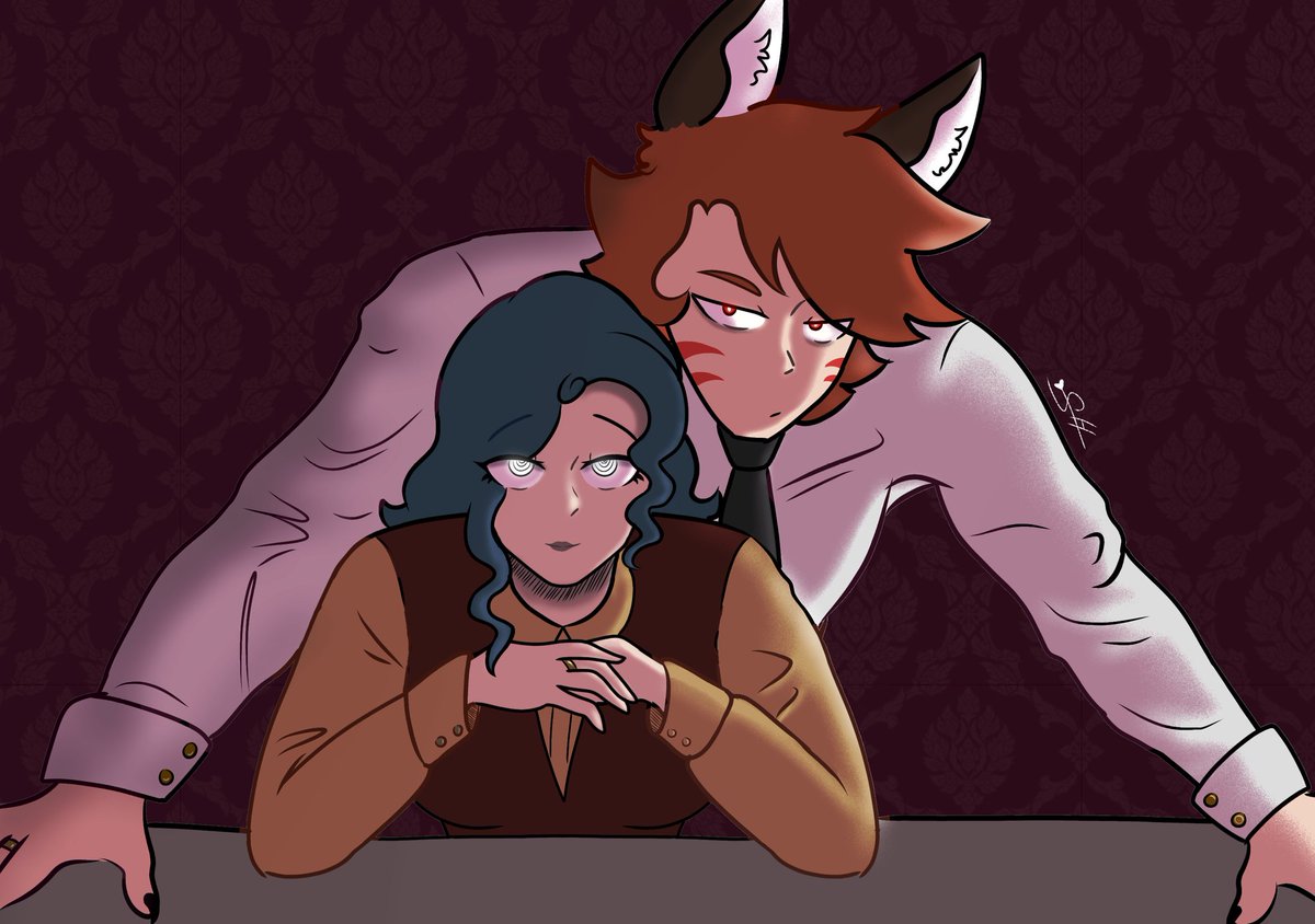Sunsethappy2's tweet photo. Hola xd.
Aun se me complica el poder darle sombras y luces, también algo de color.
Sobre anatomía nose-
Ellos son mi oc/avatar Emily (cabello azul), y el otro oc de mi pareja Ender (Hibrido zorro/Kitsuné)
Tal vez en otra publicación hable del lore de ellos.
Bye~ https://t.co/w5JRiDq4vK