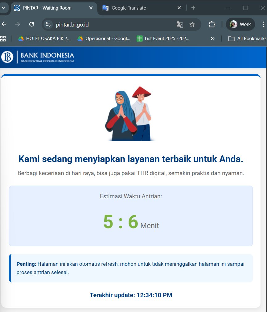 sumpah ini apa apaan ya antriannya, 5 menit tapi udh sejam kaga masuk masuk, aneh bgt