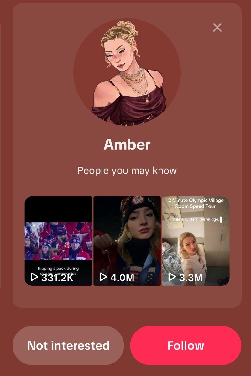 Yea absolutely TikTok that's my good pal Olympic Gold Medalist Amber Glenn
