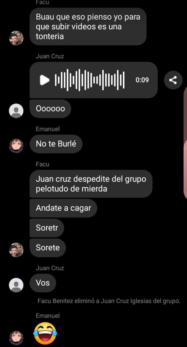 deadkamm's tweet photo. Lo gracioso q es ver estos chats d primaria pq era tan forro el chabon https://t.co/bjo9VunZfq