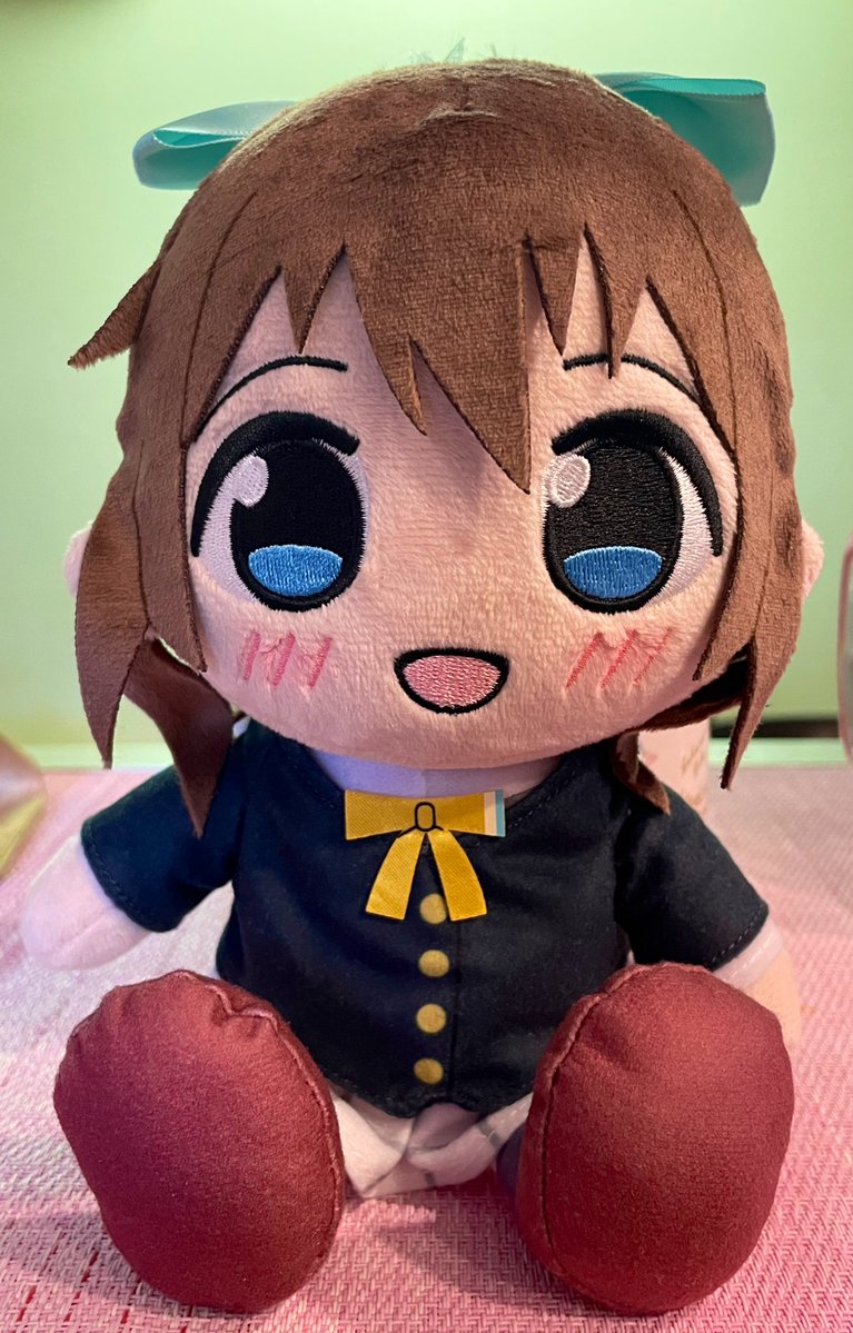 しず子のリボン替えたよー🎀 お花は少し加工して桜っぽくしてみた