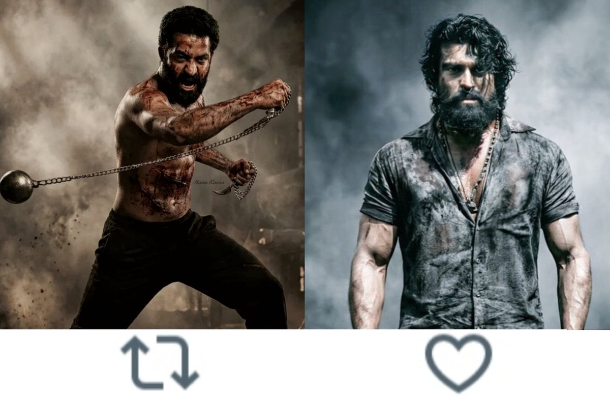 TOlMovies's tweet photo. Who has a mass fan following?

         🔃#JrNTR                ❤️#RamCharan https://t.co/6pY93AdpKy