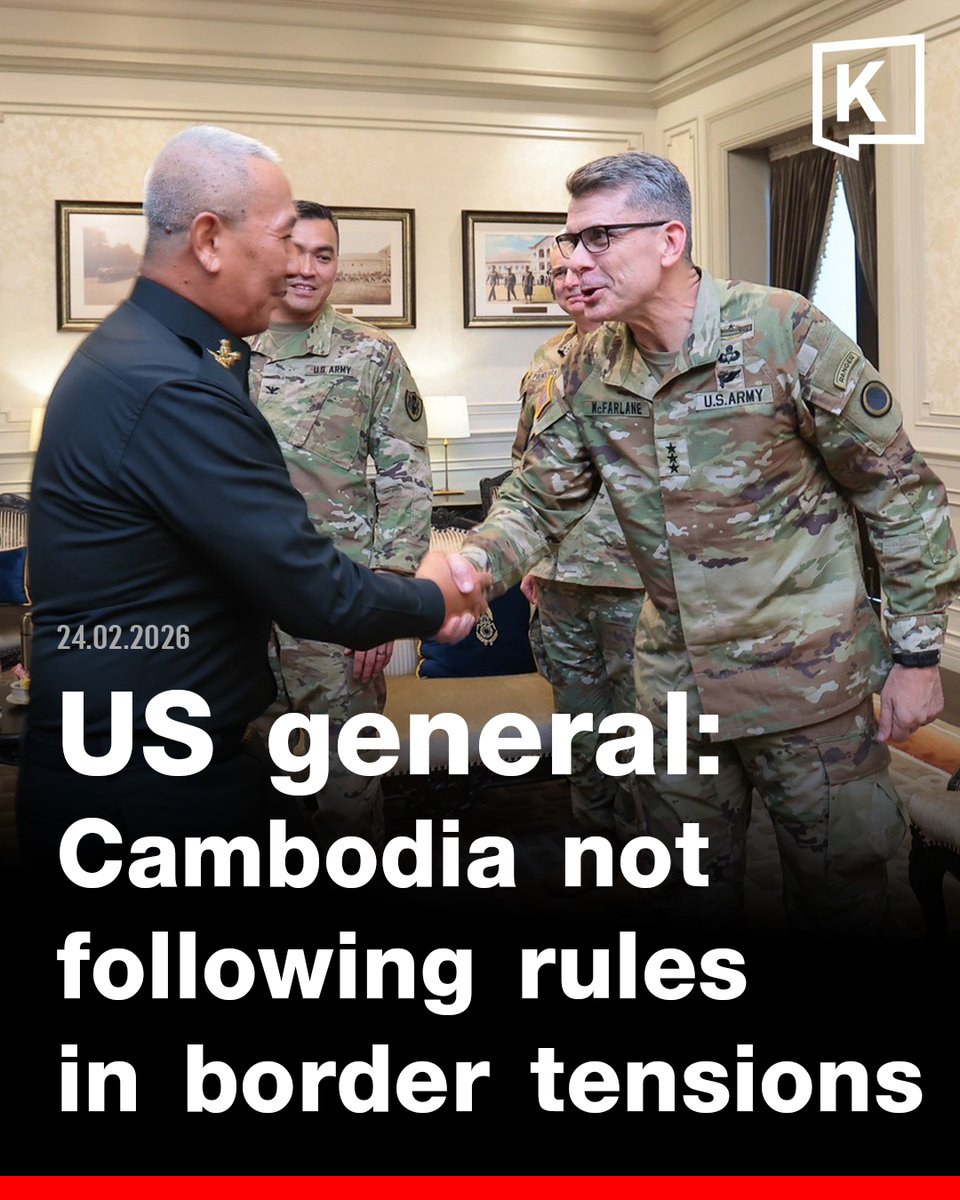 US general commends Thai army, says Cambodia not following rules in border tensions