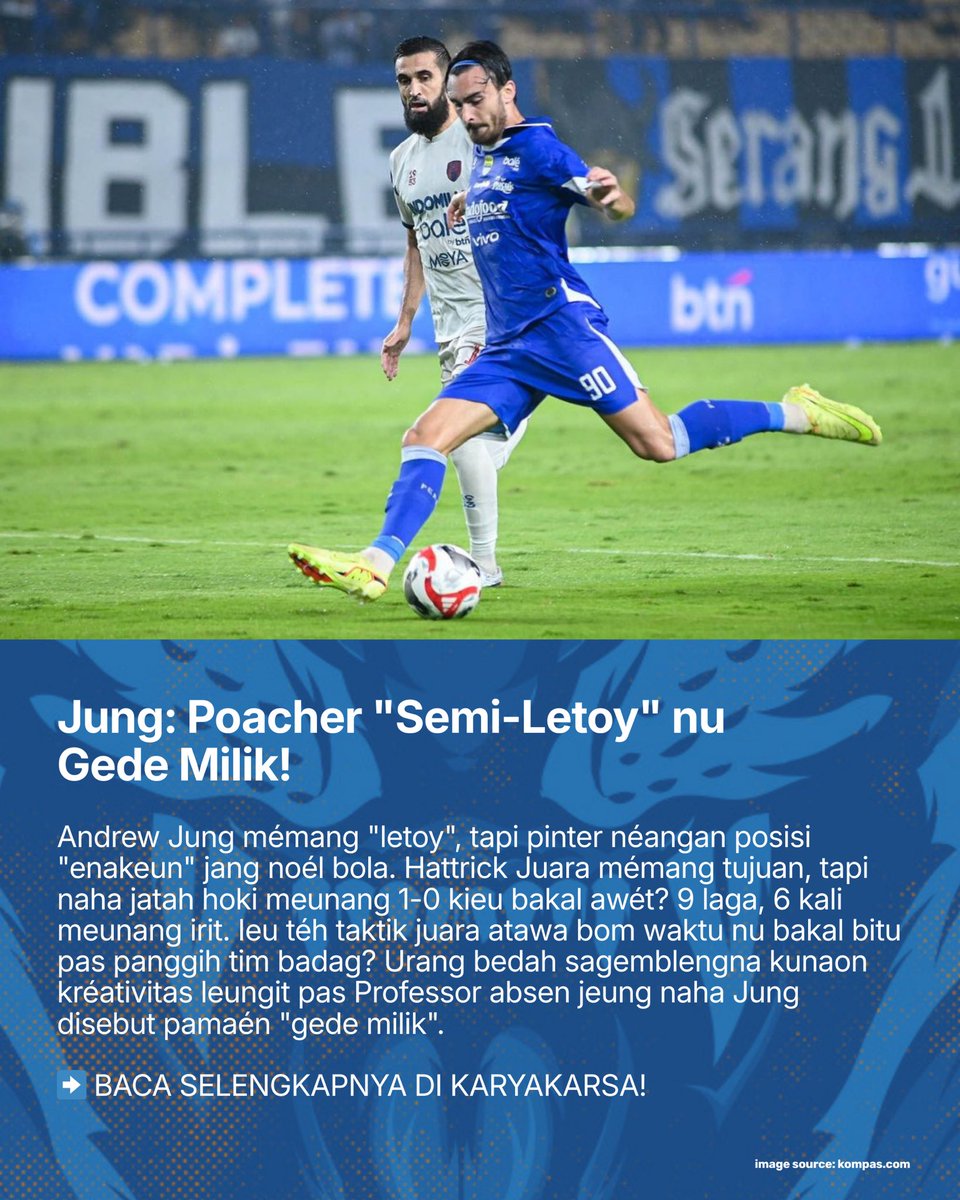 stdnsiliwangi's tweet photo. Meunang mémang 3 poin, tapi naha kudu terus-terusan senam jantung? Persib ayeuna jiga boga dua beungeut: Lini tukang Lamborghini, tapi lini hareup mah aya lieuran!
➡️ BACA SELENGKAPNYA DI https://t.co/OtSyZt9bWO
#stdsiliwangi #laporanpandanganmata #Persib https://t.co/MR1pJPfMDD