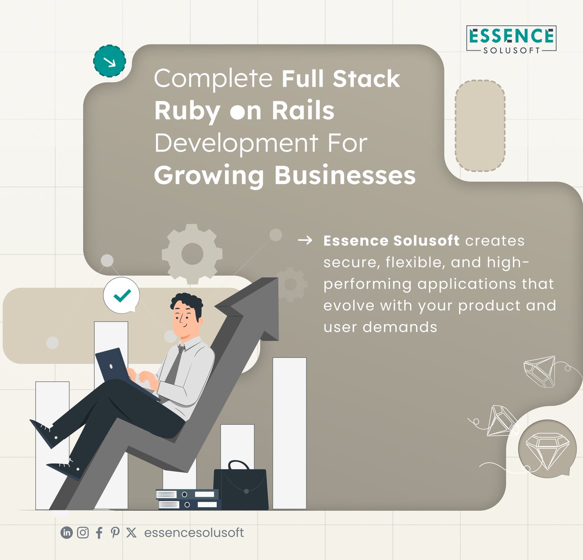 essencesolusoft's tweet photo. From frontend creativity to backend strength, Essence Solusoft delivers full stack Ruby on Rails solutions built for performance and growth

🔗 https://t.co/MoLyZ5gUkc

#FullStackRoR #RailsDevelopment #TechSolutions #RubyDevelopers #StartupTech #EssenceSolusoft https://t.co/2GgPIcjOjF