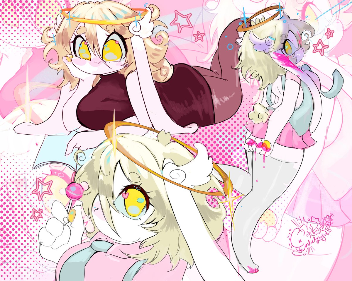 I just try to do an experimental sketchy style for Character sheets commissions nn, And i end up love them!  𐔌՞ ܸ.ˬ.ܸ՞𐦯 
⊹ 
⊹  
⊹ 

 ݁ ˖Ი𐑼⋆ If you want to commission me for something similar heres my vgen:  vgen.co/Unluckybun/ser… #furry #Vgen #Furryart #Commissions