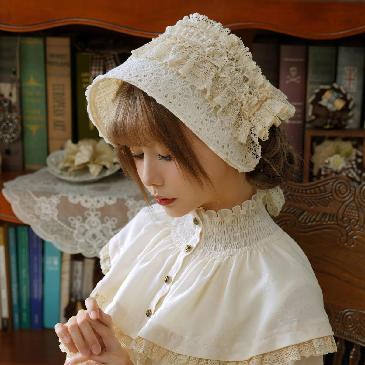 🌟商品紹介🌟 サマーピクニック 2wayボンネット レース生地をたっぷり