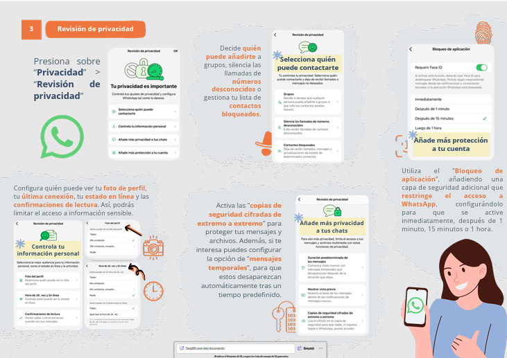 #Ciberseguridad «Principales configuraciones de seguridad y privacidad de #WhatsApp» <a href="/osiseguridad/">Oficina de Seguridad del Internauta</a> <a href="/INCIBE/">INCIBE</a> tiny.cc/uqdz001