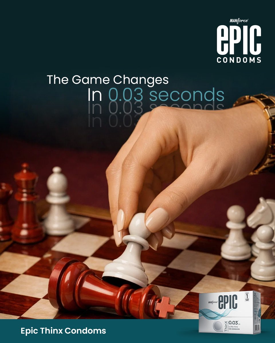 EpicCondoms's tweet photo. Checkmate. But make it intimate.

#EpicCondoms #EpicThinXCondoms #UltraThinCondoms https://t.co/mWBNzlOK4u
