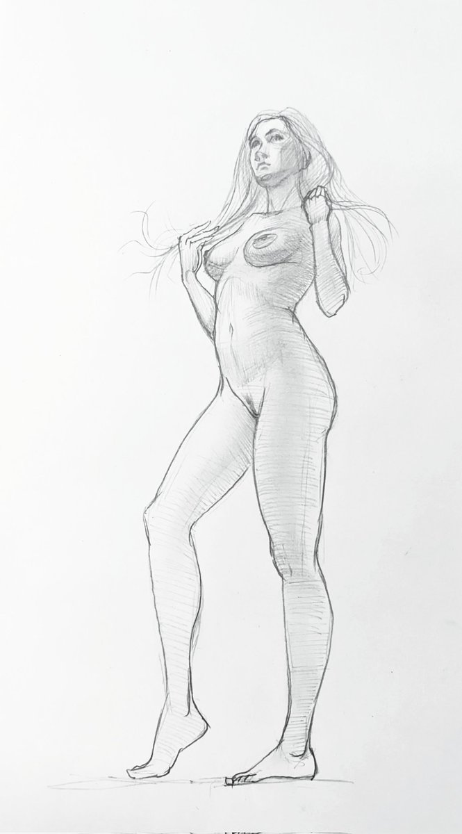 #Drawing by photo model girl <a href="/piper_quinnn/">Piper Quinn</a>  #sketch Natural beauty. Free naked body.