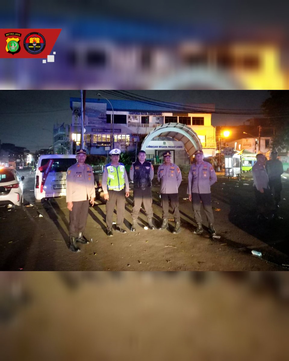 Polres Metro Tangerang Kota melaksanakan Operasi Cipta Kondisi melalui Patroli KRYD dalam rangka JAGA JAKARTA+ guna mengantisipasi potensi gangguan kamtibmas di wilayah hukum Polres Metro Tangerang Kota, Senin (23/02/2026) pukul 23.00 WIB.