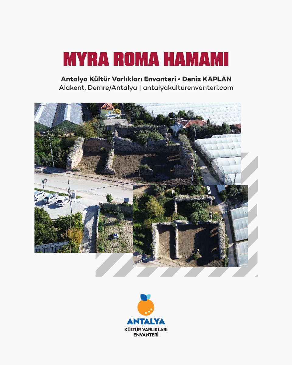 ℹ️ Myra Roma Hamamı
📍 Alakent, Demre/Antalya
📸 2025 • Deniz KAPLAN
🗂️ Demre Kültür Envanteri (2025)
📲 antalyakulturenvanteri.com