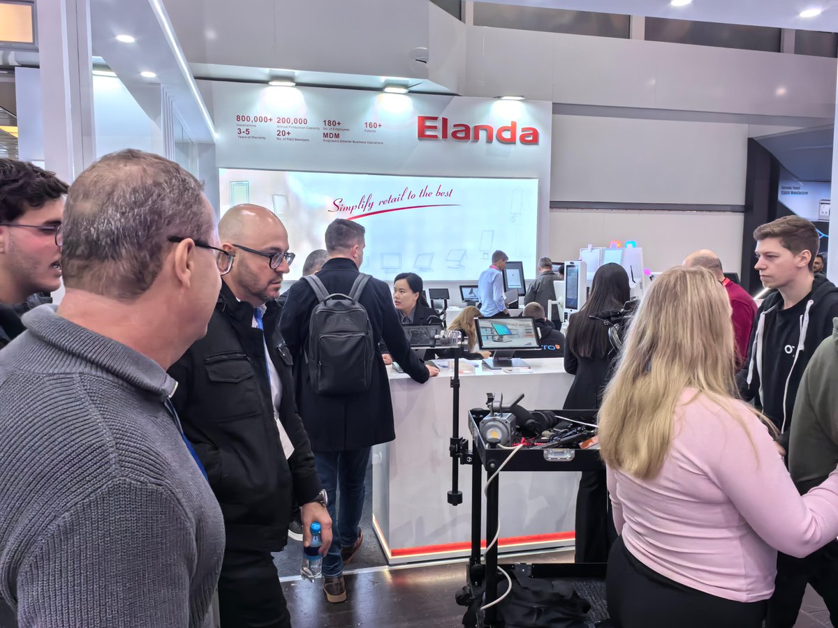 ElandaTech's tweet photo. Day 2 at EuroShop 2026.

Great to see the halls buzzing with energy.

Thank you to everyone who stopped by to connect with us. It’s always valuable to exchange perspectives and explore new opportunities together.

📍 Hall 5 | Booth 5F02，See you there. https://t.co/KF4665Xcda