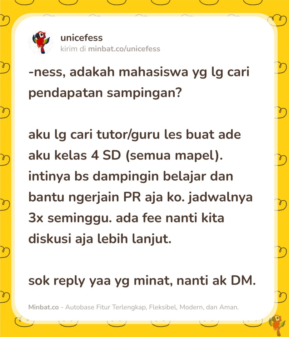 UNNES MENFESS🍌 tweet media