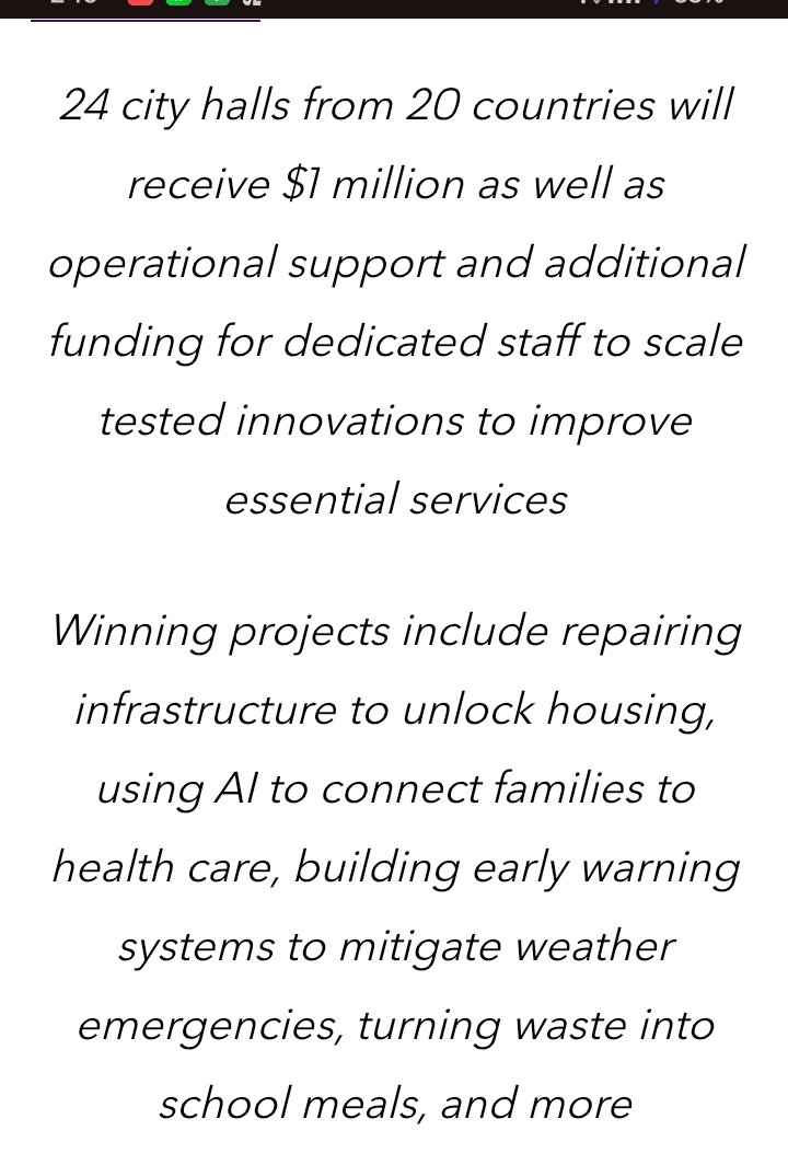 DeusXMachina14's tweet photo. Pasig City was declared one of the 24 winners of Bloomberg Philanthropies Mayors Challenge . It will receive 1 million dollars as well as operational support. https://t.co/rvx8VGTgTp