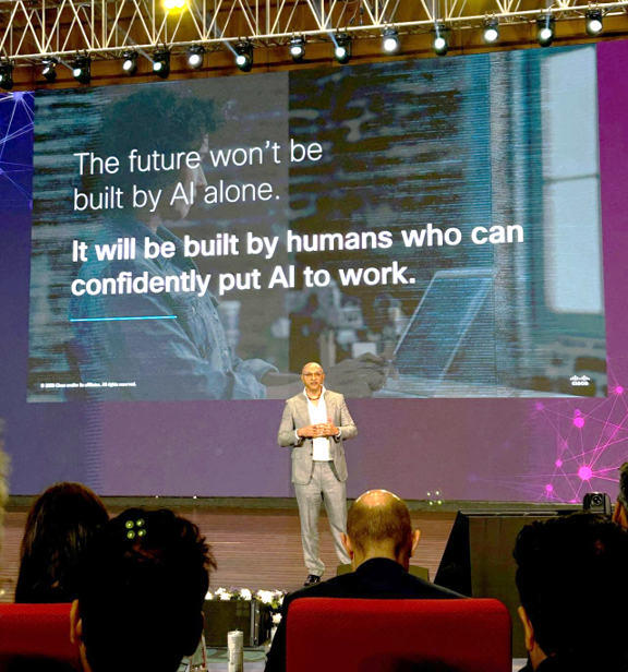 cisco_in's tweet photo. “#AI works best with scale, because it works best when you have the most data,” said Cisco President &amp; CPO, jpatel41 at the India AI Impact Summit.  

Read more as he explains how India’s scale and digital strength are driving AI innovation. ➡️ https://t.co/NKcjszz7bl https://t.co/anBQZUcRHH