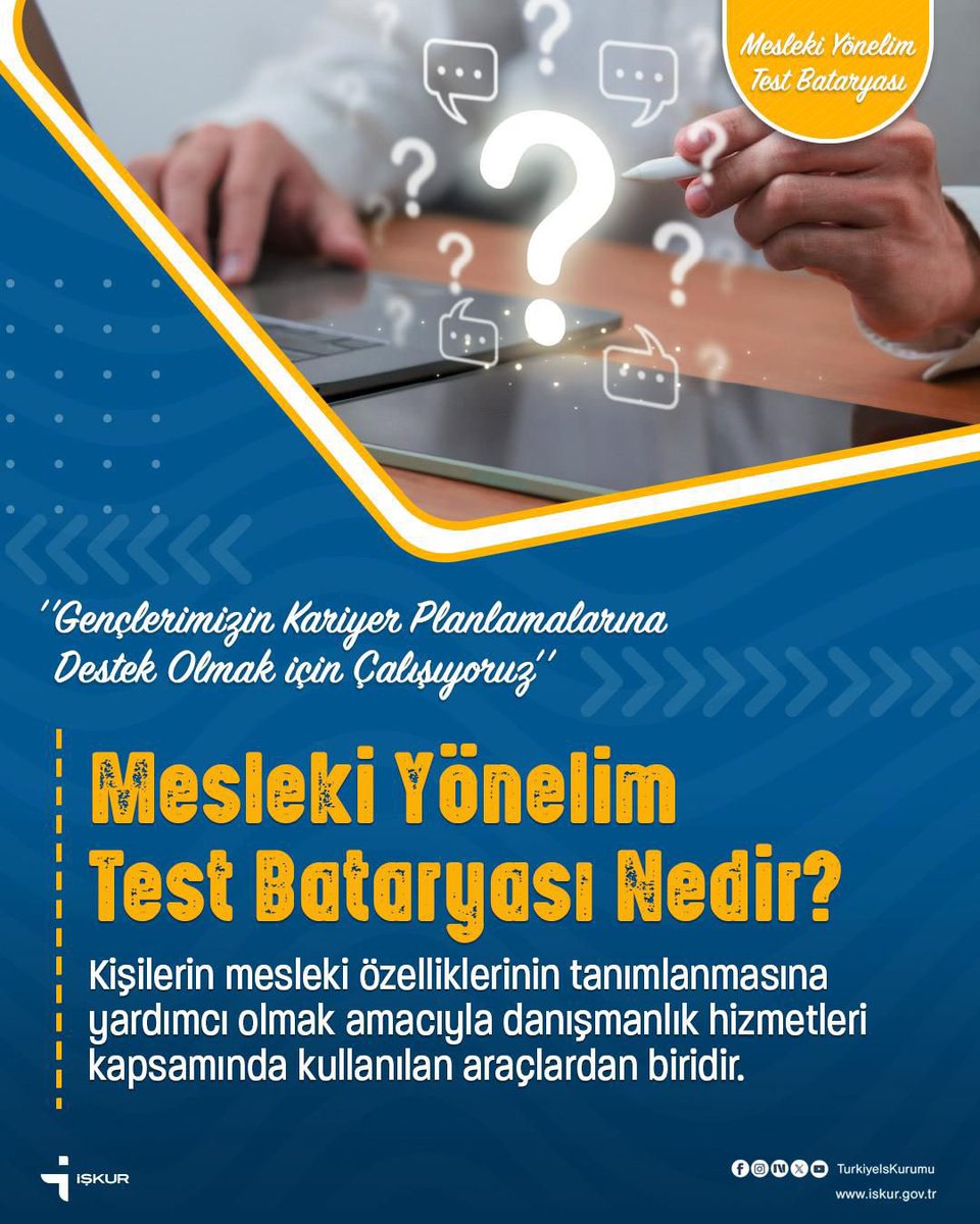 💻 Mesleki Yönelim Test Bataryası Nedir ❓

#MYTB
#KariyerPlanlama
#MeslekDanışmanlığı
