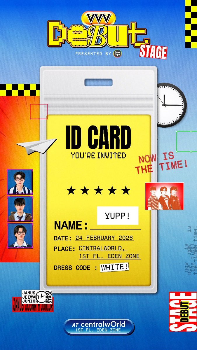 วันนี้พี่ยัปเป็นตัวแทนศิลปิน ไปร่วมแสดงความยินดีกับ <a href="/VVV_theofficial/">VVV</a> ในงาน “VVV DEBUT STAGE 
Presented by SUNSU” ที่ CentralwOrld (1st fl, Eden Zone) 🫶🏻❤️ 

แล้วเจอกันน้าาา พี่ยัปพร้อมเลี้ยงเด็ก ๆ แล้ว! 🤲🏻✨

#VVV_DEBUTSTAGE #SUNSUVVV
#4U2xVVV #centralwOrld 
#VVV_TRIPLEV