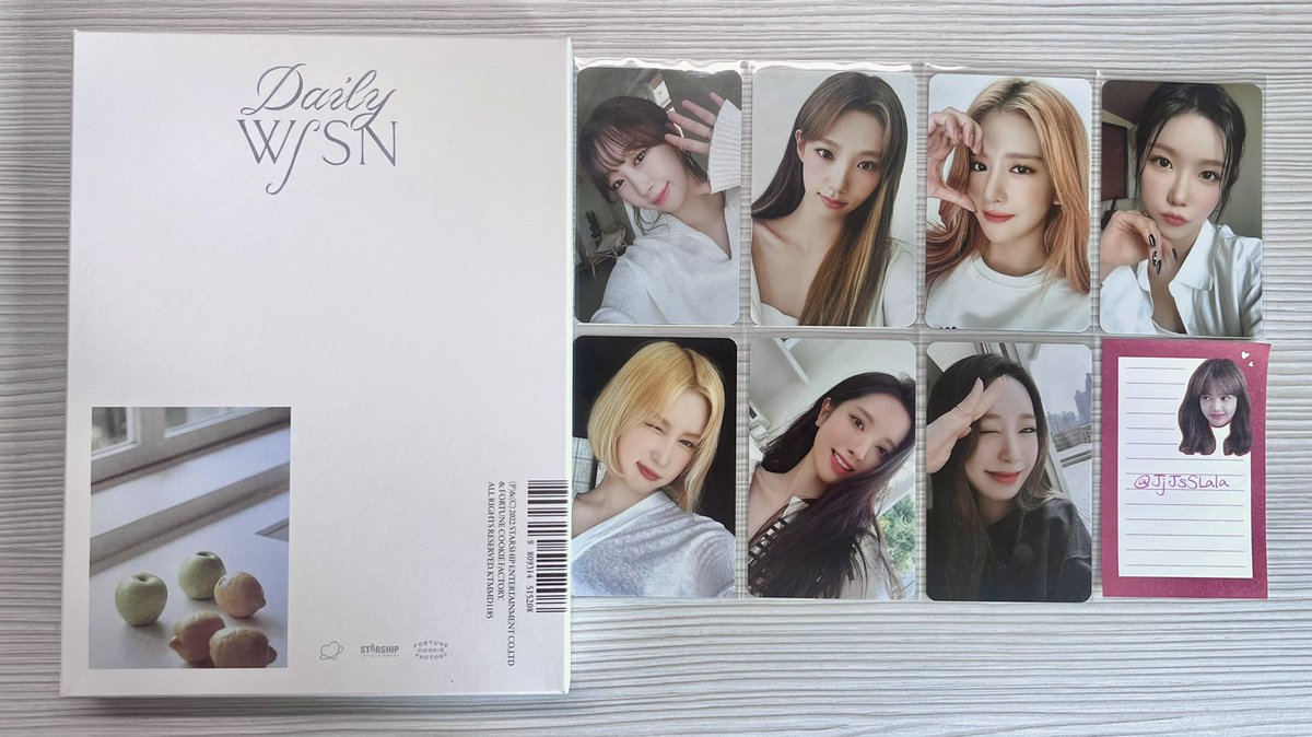 ปล่อยต่อ set daily wjsn+การ์ด 7ใบ🤍🤍
ทั้งหมด 150฿ รวมส่ง ของในบั้มครบค่า 
📍สนใจดีเอมเลยค้าบบ ต่อราคาได้น้า
#ตลาดนัดwjsn #ตลาดนัดอูจอง #อูจองพลาซ่า