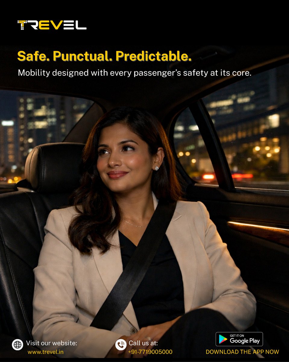 trevel_ind's tweet photo. That feeling when the ride is already waiting. The driver is professional and the journey feels calm.
That’s Trevel.
Safe punctual predictable rides designed for comfort and peace of mind.
Because getting home should feel this easy.

#trevel #moblity #gurgaonrides #travel #cabservice