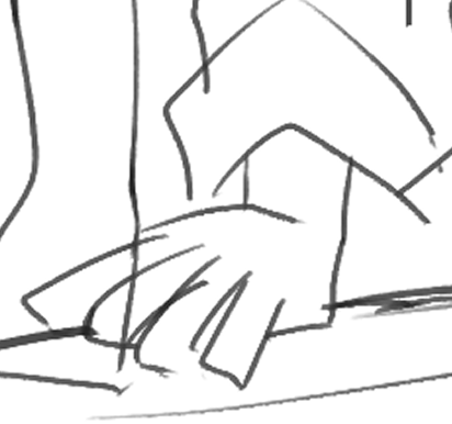 ←頑張って描いた手  3Dモデルを使った手→
😇😇😇絶対モデル使ったほうがイイゾ😇😇😇 