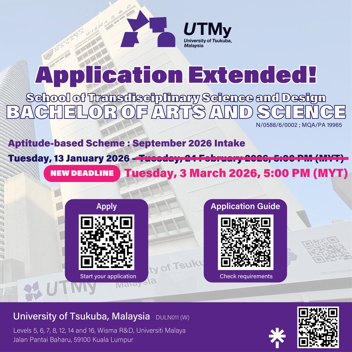 University of Tsukuba, Malaysia (UTMy) tweet media